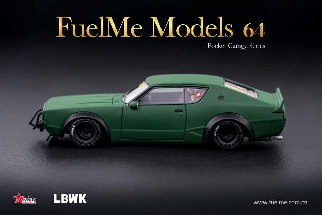 FM64007PG-02 Fuelme Models 1:64 Nissan Skyline LBWK KPGC110 Kenmeri Zero fighter