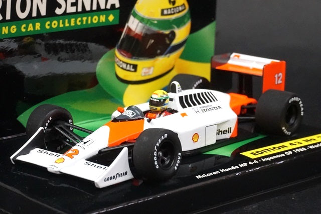 1:43 MINICHAMPS 540884392 McLaren Honda MP4-4 A.Senna Japanese GP World Champion 1988 #12 ASC No.24