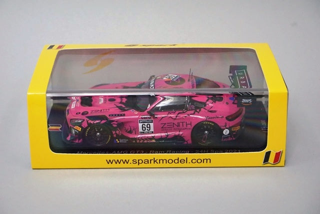 1:43 SPARK SB457 Mercedes AMG GT3 Ram Racing 24h SPA 2021 #69