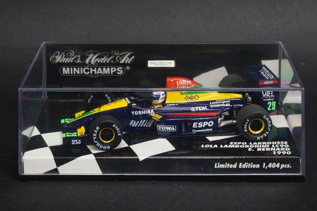 1:43 MINICHAMPS 400900029 Espo Larousse Lola Lamborghini LC90 1990 #29 E.Bernard