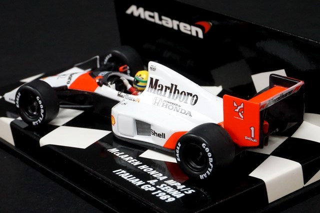 1:43 MINICHAMPS McLaren Honda MP4/5 Italian GP 1989 #1 A.Senna Marlboro