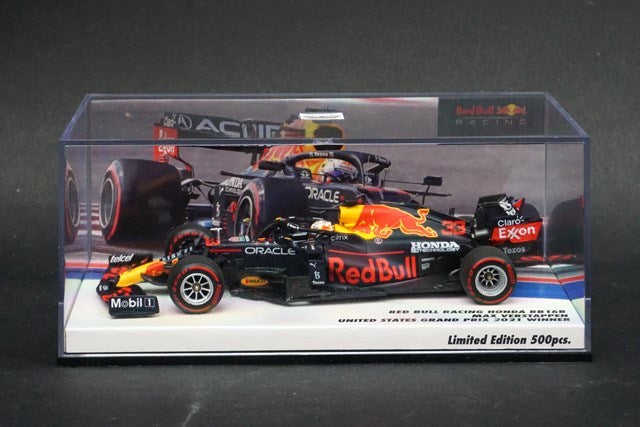 1:43 MINICHAMPS 413212833 Red Bull Racing Honda RB16B American GP 2021 #33 M.Verstappen