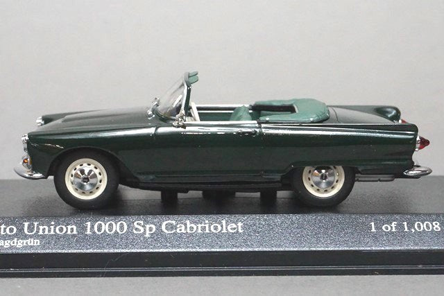 1:43 MINICHAMPS 400011032 Auto Union 1000 Sp Roadster 1961 Green