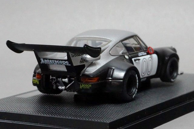 1:43 EBBRO 44019 Porsche 911 RSR Turbo Daytona 1977 #00 Silver / Black