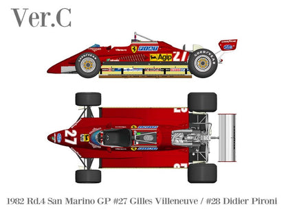 K797 Model Factory HIRO 1:20 Ferrari 126C2 ver.C 1982 San Marino GP #27 G.Villeneuve / #28 D.Pironi Fulldetail Kit