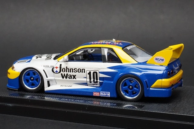 1:43 EBBRO P422 Johnson Skyline JGTC 1994 #10 White/Blue model car