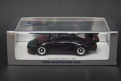 1:43 SPARK S0731 Gemballa Mirage 1988 Black model car