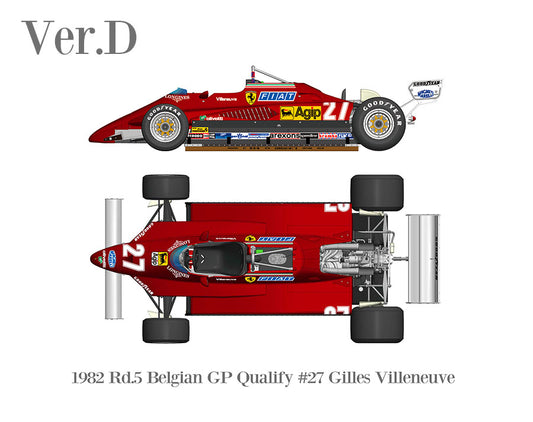 [ Back-order ] Model Factory HIRO K732 1:20 126C2 Ver.D 1982 Rd.5 Belgian GP Qualify #27 Gilles Villeneuve Fulldetail Kit