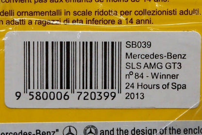 1:43 SPARK SB039 Mercedes-Benz SLS AMG GT3 SPA 24h Winner 2013 #84