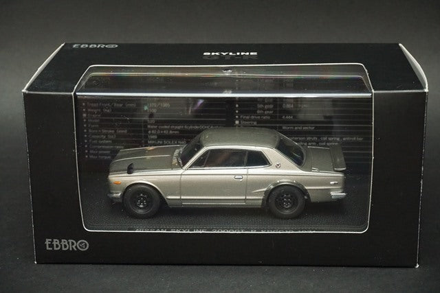 1:43 EBBRO 44025 Nissan Skyline 2000GT-R KPGC10 1971 Silver