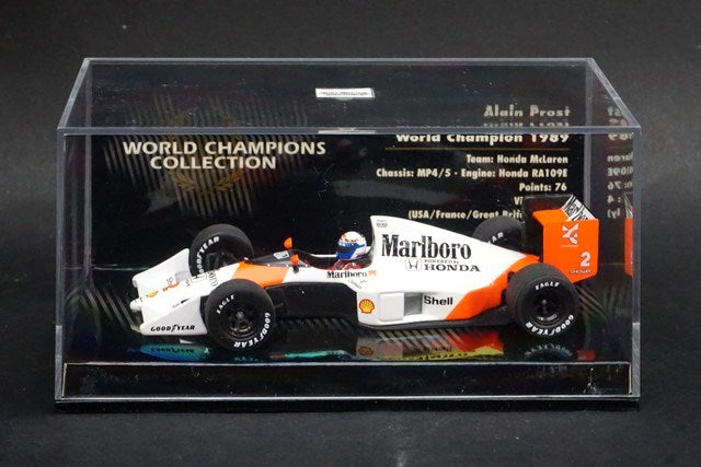 1:43 MINICHAMPS 436890002 McLaren Honda MP4/5 A.Prost World Champion 1989 #2 Marlboro Spec.