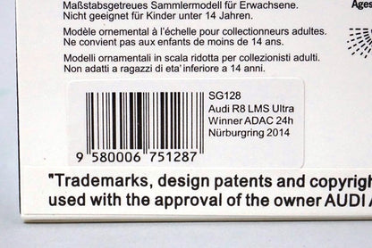 1:43 SPARK SG128 Audi R8 LMS Ultra ADAC Nurburgring 24h winner 2014 #4