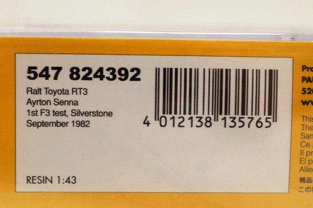 547824392 MINICHAMPS 1:43 Ralt Toyota RT3 F3 A.Senna Silverstone 1982 #2