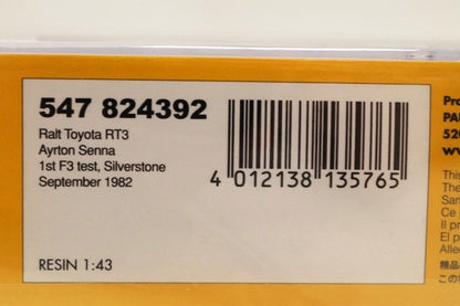 547824392 MINICHAMPS 1:43 Ralt Toyota RT3 F3 A.Senna Silverstone 1982 #2