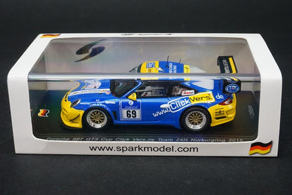 1:43 SPARK SG204 Porsche 997 GT3 Cup Click Vers.de Team 24h Nurburgring 2015 #69 model car