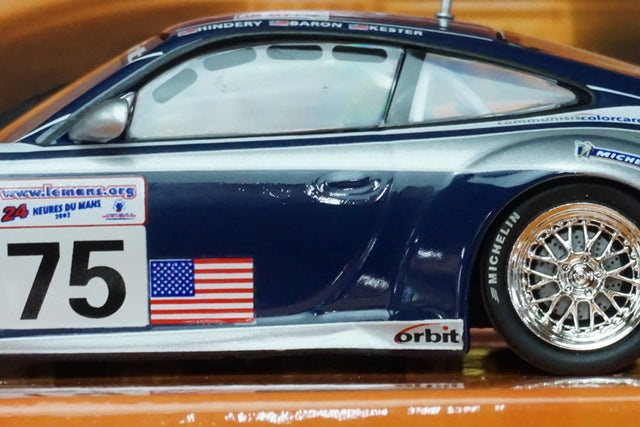 1:43 MINICHAMPS 403026975 Porsche GT3 RS Orbit Racing Le Mans 2002 #75 model car