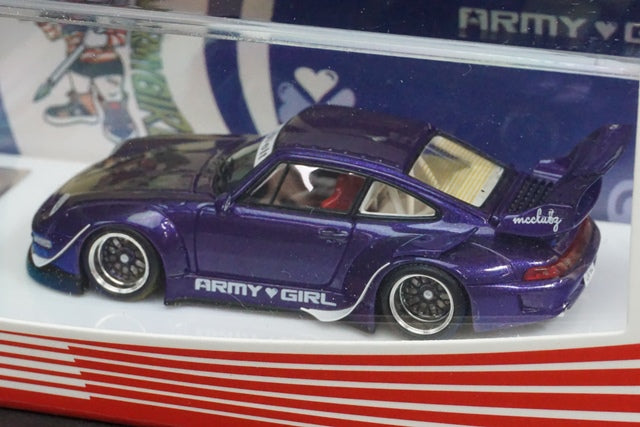 FM64002-RWB993-08C Fuelme Models 1:64 RWB 993 ARMY GIRL Ver.3 Pearl Purple