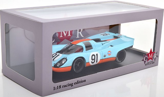 CMR131-91 CMR 1:18 Porsche 917K Gulf 1971 #91 Can-Am Watkins Glen Attwood