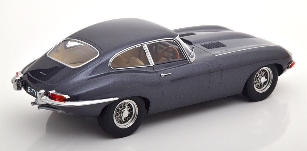 KKDC180434 KK Scale 1:18 Jaguar E-type Coupe Series 1 RHD 1961 Gray Metallic/Creme Interior