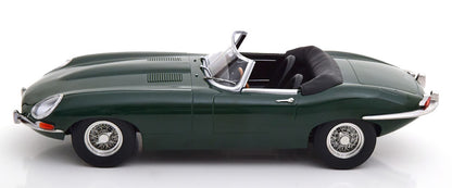 KKDC180481 KK Scale 1:18 Jaguar E-Type Convertible open Series 1 LHD 1961 British Racing Green/Black interieur