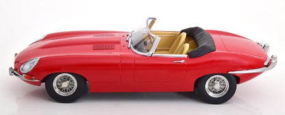 KKDC180482 KK Scale 1:18 Jaguar E-Type Convertible open Series 1 RHD 1961 Red/Creme interieur