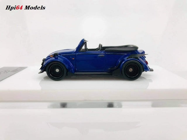 HPI64 1:64 VW Volkswagen Beetle RWB Cabriolet Blue model car