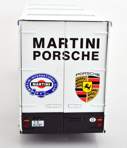 CMR154 CMR 1:18 Mercedes O317 Porsche Renntransporter 1968 MARTINI Racing