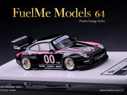 FM64002-RWB993-15B Fuelme Models 1:64 Porsche RWB 993 Kaihime Ver.2 Whale Wing