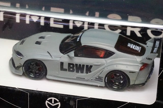 TM Time Micro 1:64 LBWK Toyota Supra A90 Gray model car