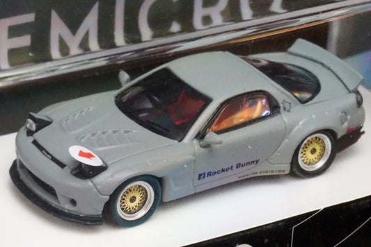 TM Time Micro 1:64 Mazda RX-7 Rocket Bunny Gray model car