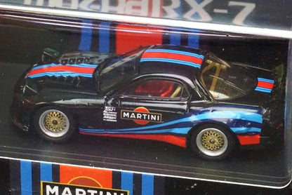 TM Time Micro 1:64 Mazda RX-7 Martini Black with Engine model car