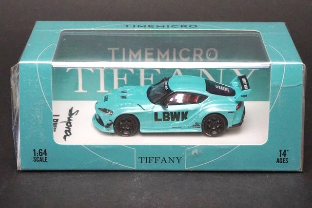 TM Time Micro 1:64 LBWK Toyota Supra A90 Tiffany Blue model car