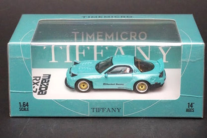 TM Time Micro 1:64 Mazda RX-7 Rocket Bunny Tiffany Blue model car