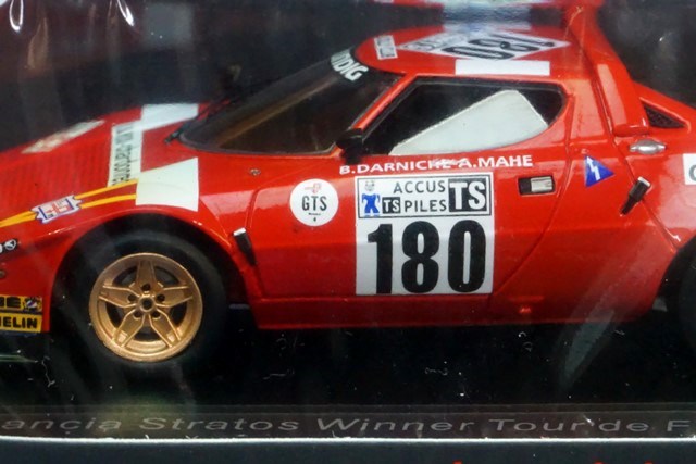 1:43 SPARK S9081 Lancia Stratos Tour de France Winner 1975 #180 model car