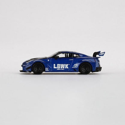 TSM MINI-GT 1:64 Nissan LBWK Limited LB-Silhouette WORKS GT 35GT-RR Ver.2 LBWK Blue RHD Blister Pack