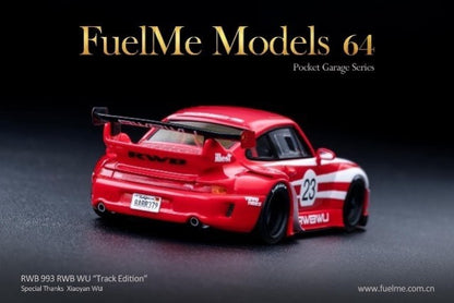 FM64002-RWB993-12 Fuelme Models 1:64 RWB 993 RWBWU Track Edition Salzburg Red