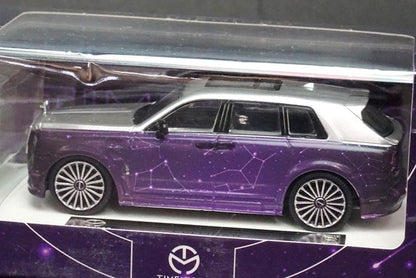 TM Time Micro 1:64 Rolls Royce Mansory Cullinan RR Starry Sky/Purple with Figure