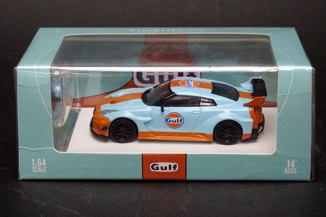 TM Time Micro 1:64 Nissan GTR R35 Gulf Roof Luggage Figures model car