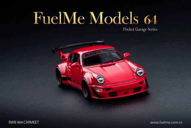 FM64002-RWB964-06 Fuelme Models 1:64 Porsche 911 RWB 964 CARMEET Red