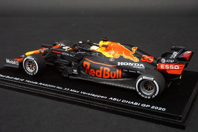 1:43 SPARK SCS211 Red Bull RB16 Honda RA620H Pole Win Abu Dhabi GP 2020 Winner #33 M.Verstappen