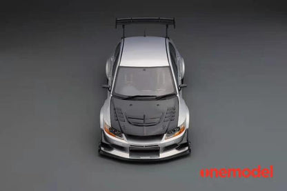 20C03-27 onemodel 1:18 Mitsubishi Voltex EVO IX Carbon Bonnet Version Silver