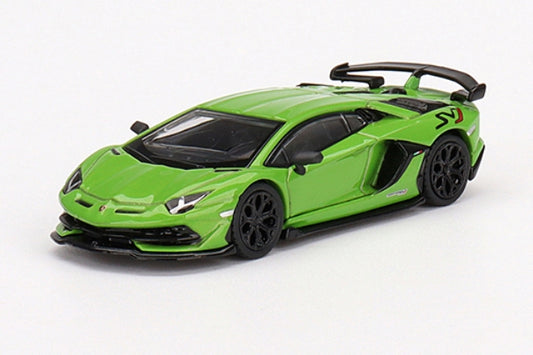 MGT00391-L TSM MINI-GT 1:64 Lamborghini Aventador SVJ Verde Mantis Green LHD