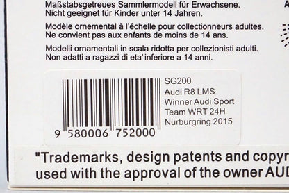 1:43 SPARK SG200 Audi R8 LMS Audi Sport Team WRT Nurburgring 24h Winner 2015 #2