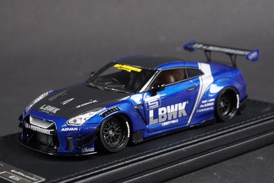 1:43 ignition model IG2551 Nissan GT-R R35 Type 2 Blue LB-WORKS model car