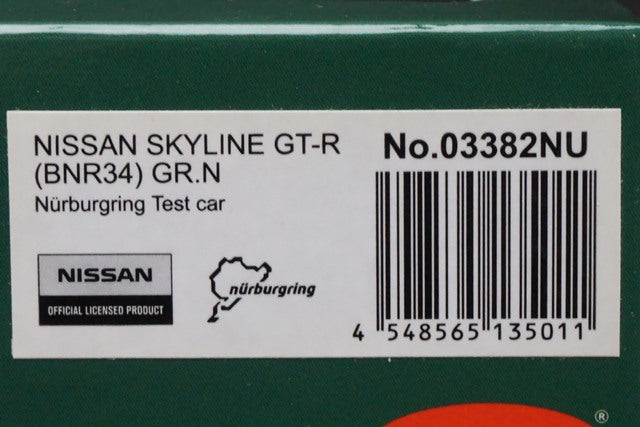 1:43 KYOSHO K03382NU Nissan Skyline GT-R BNR34 GR.N Nurburgring test car