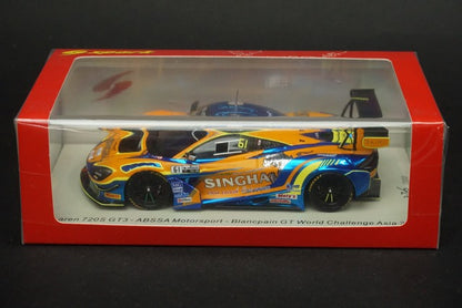 1:43 SPARK SA208 McLaren 720S GT3 ABSSA Motorsport Blancpain World Challenge Asia 2019 #61