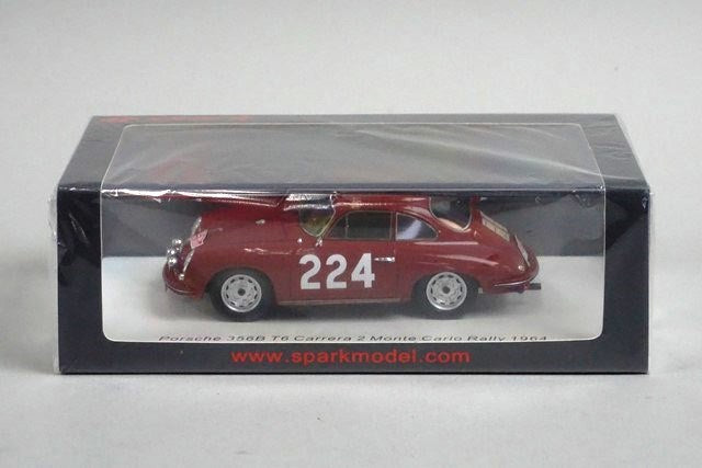 1:43 SPARK S6601 Porsche 356B T6 Carrera 2 Monte Cario Rally 1964