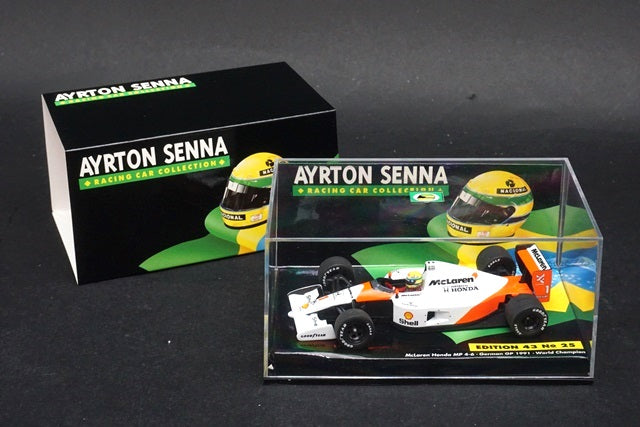 1:43 MINICHAMPS 540914391 McLaren Honda MP4-6 A.Senna German GP World Champion 1991 #1 ASC No.25