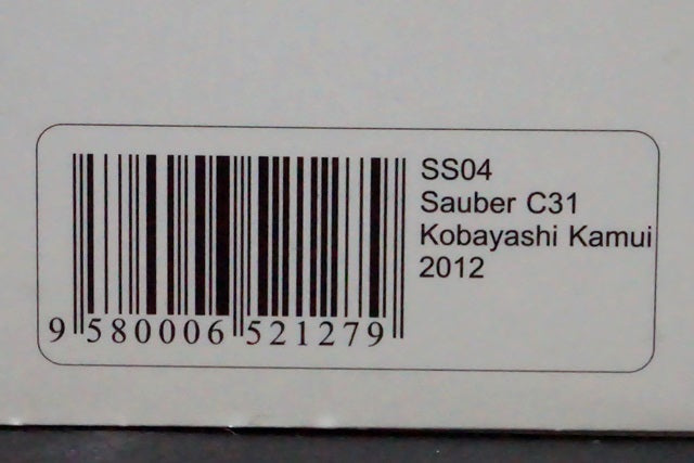 1:43 SPARK SS04 Suzuka 50th Anniversary Sauber C31 Ferrari Kamui Kobayashi 2012 #14 Ready for the Dream