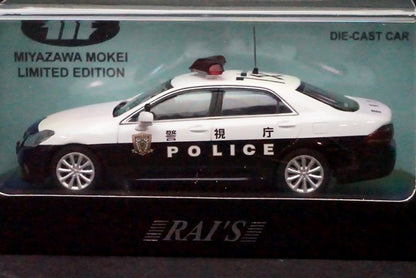 1:43 RAI'S HL431301 Toyota Crown (GRS202) 2013 Metropolitan Police Department Traffic Riot Police Vehicle 7/ 11 Miyazawa Mokei Limited Edition